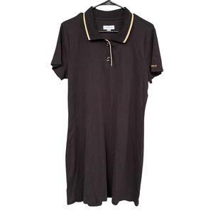 Calvin Klein Black Cotton Polo Shirt Dress